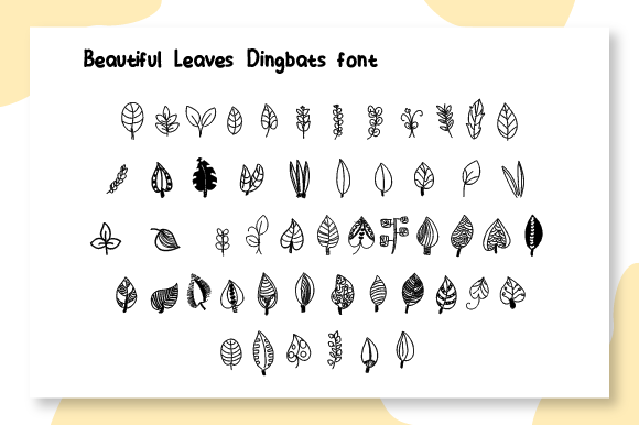 Beautiful Leaves: A Nature-Inspired Dingbats Font for Digital Branding
