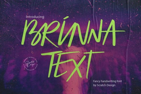 Brinna Text: A Script Handwritten Font for Authentic Brand Identity