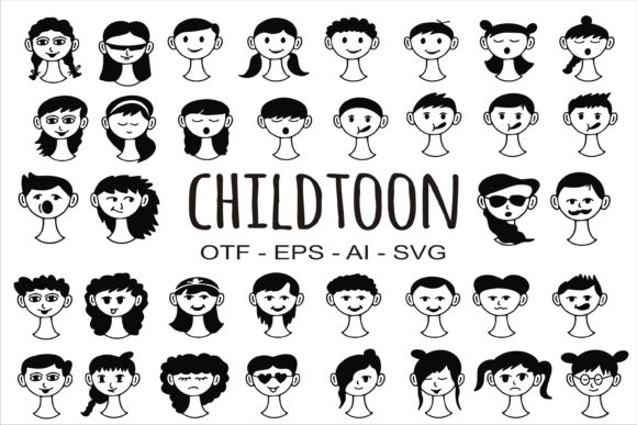 Childtoon: A Creative Dingbats Font for Playful Brand Identity