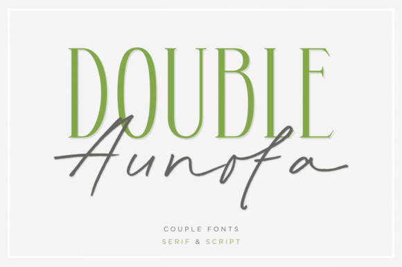 Double Aunofa: A Dual-Typeface Duo for Friendly Brand Identity
