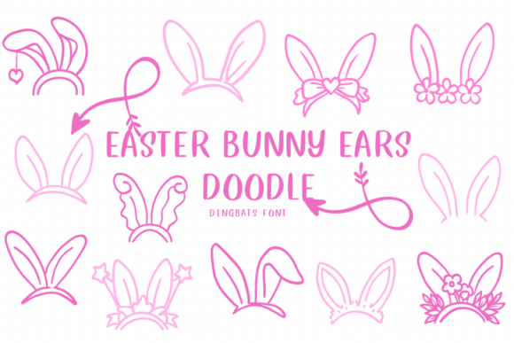 Easter Bunny Ears Doodle: The Whimsical Dingbats Font for Spring Campaigns