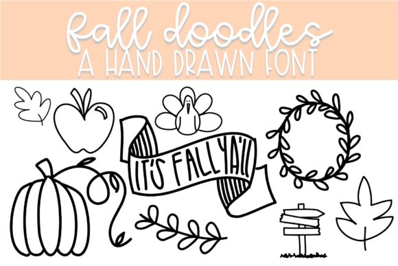 Fall Doodles: A Cozy Dingbats Typeface for Autumn Branding