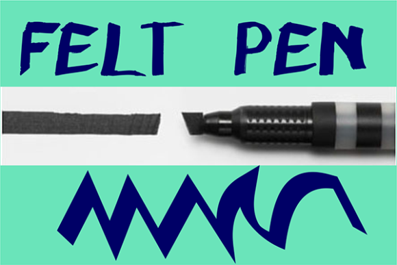 Felt Pen: A Brushed Display Typeface for Handmade Brands