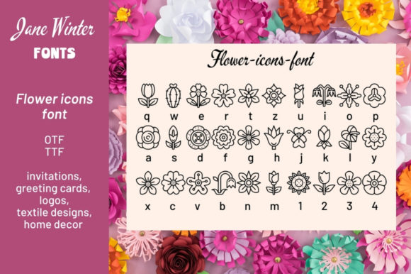 Flower Icons: A Creative Dingbats Font for Distinctive Brand Identity