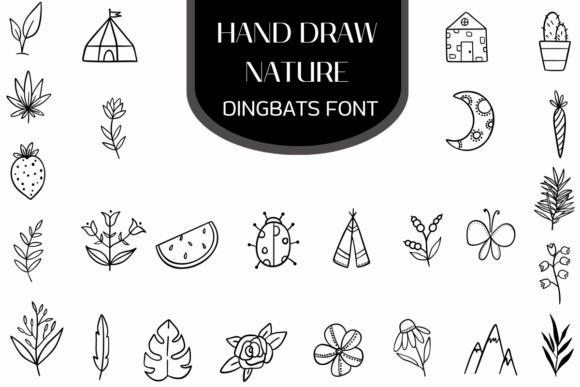 Hand Draw Nature Typeface: Boosting Campaign Visuals with Organic Doodles