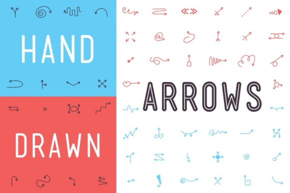 Hand Drawn Arrows: A Quirky Dingbats Font for Editorial Design