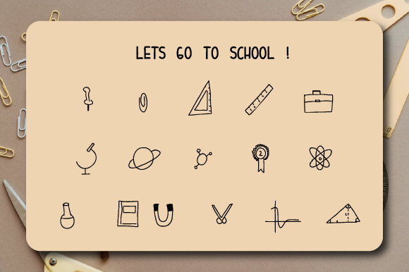 Let s Go to School: A Dingbats Font for Playful Brand Identity