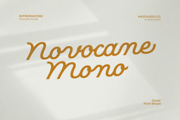 Novocane Mono: A Refined Script Typeface for Editorial Design