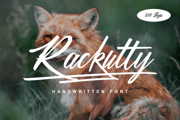Rackutty: A Handwritten Script Font for Editorial Design