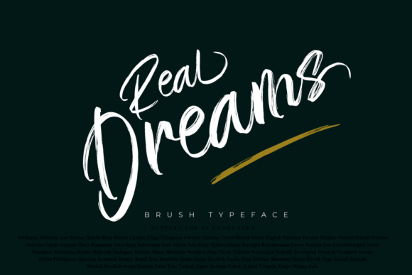Real Dreams: A Script Handwritten Typeface for Editorial Design