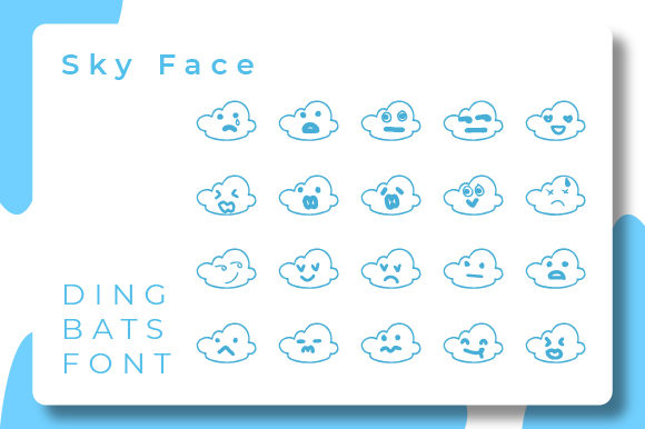 Sky Face: A Creative Dingbats Typeface for Bold Campaign Visuals