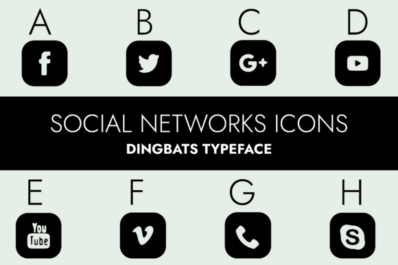 Social Networks Icons: The Ultimate Dingbats Font for Crafters