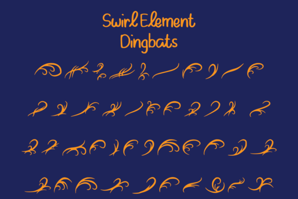 Swirl Elements: A Delicate Dingbats Typeface for Modern Web Design